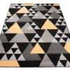 Alfombra Maya Gris Amarillo Geométrico Triángulos