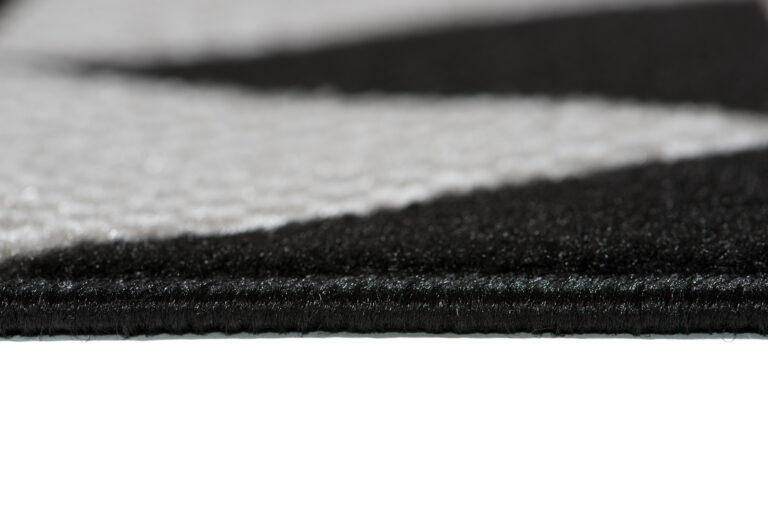 Alfombra Maya Gris Amarillo Geométrico Triángulos