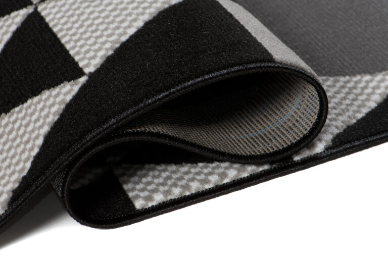 Alfombra Maya Gris Amarillo Geométrico Triángulos