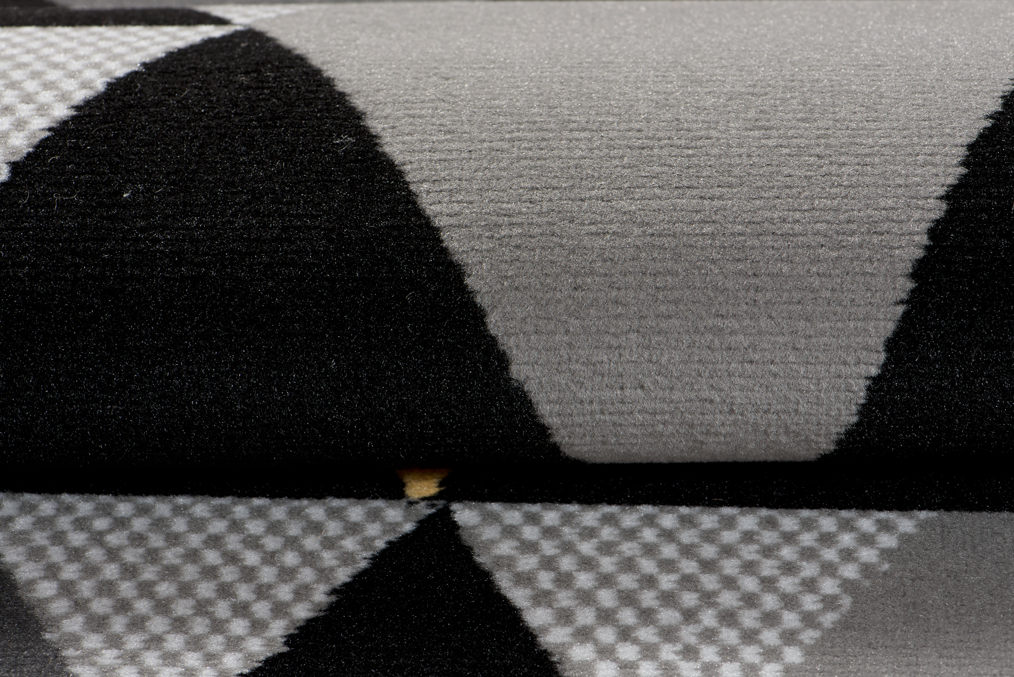 Alfombra Maya Gris Amarillo Geométrico Triángulos