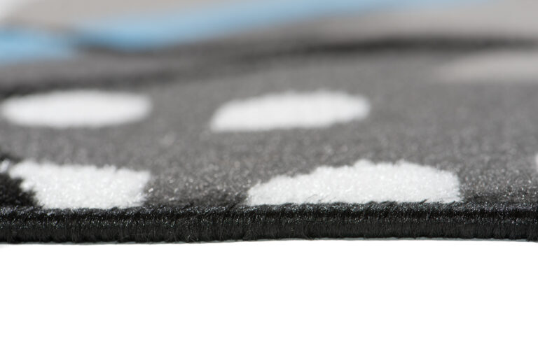 Alfombra Maya Gris Azul Flores