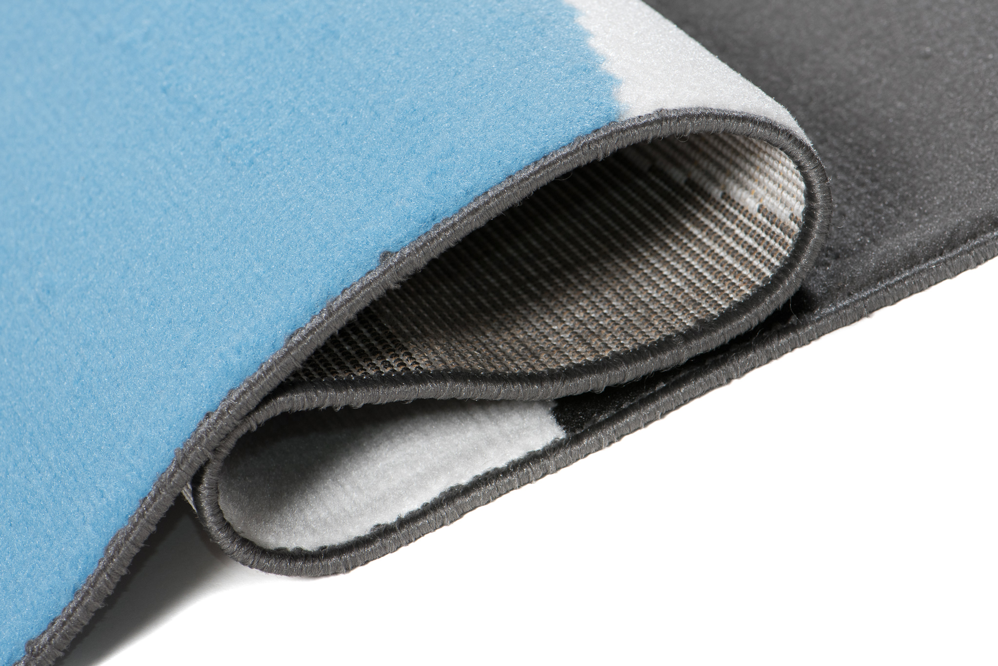 Alfombra Maya Gris Azul Abstracto Ondas