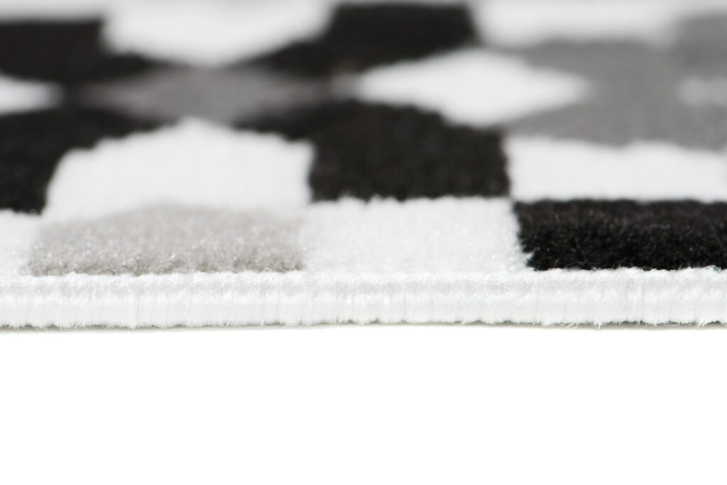 Alfombra Maya Gris Floral Mosaico