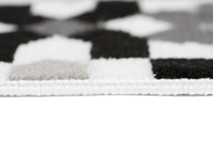 Alfombra Maya Gris Floral Mosaico