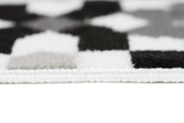 Alfombra Maya Gris Floral Mosaico