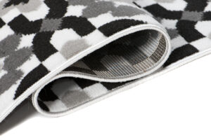 Alfombra Maya Gris Floral Mosaico