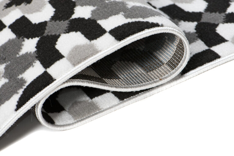 Alfombra Maya Gris Floral Mosaico