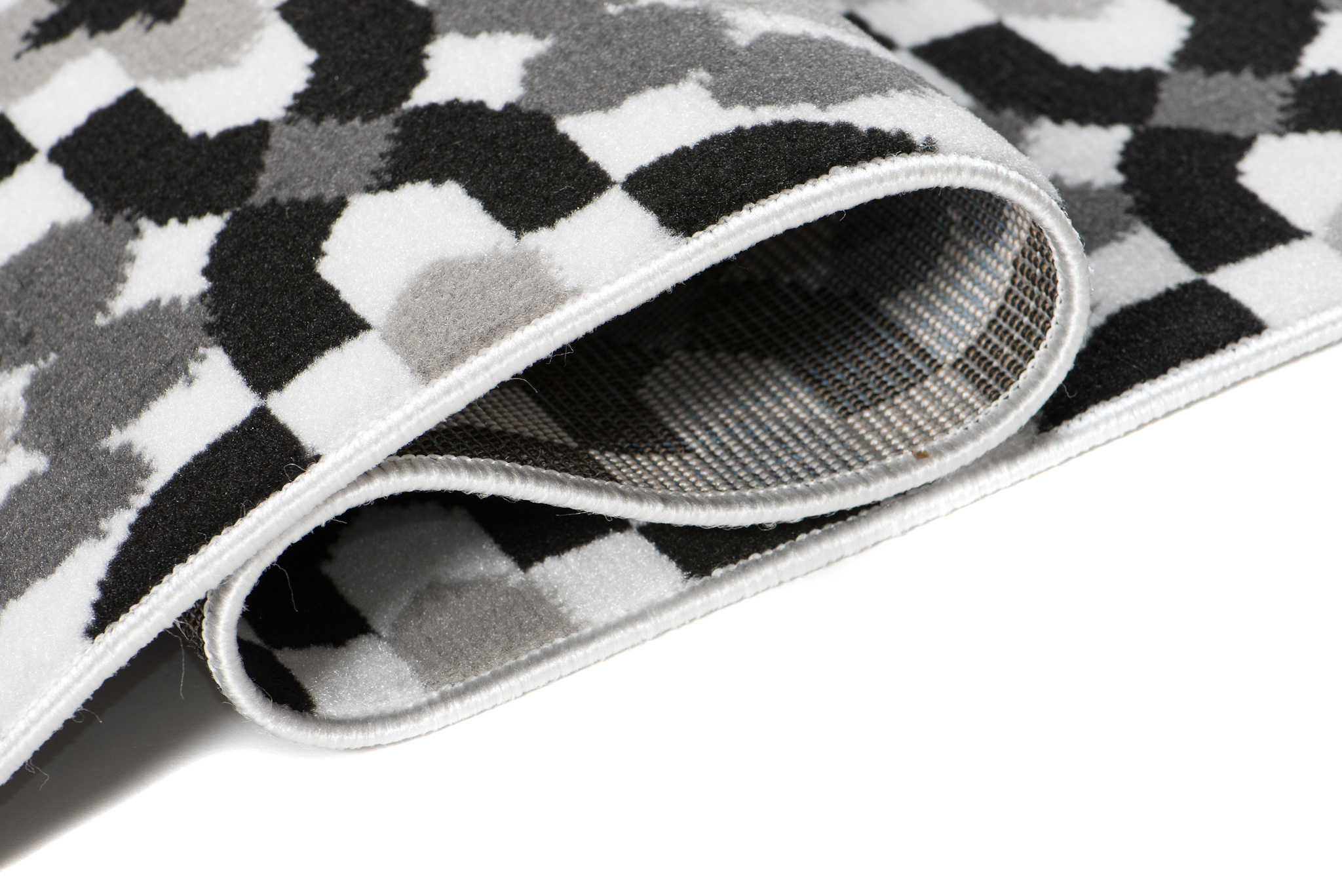 Alfombra Maya Gris Floral Mosaico