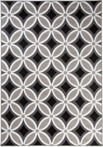 Alfombra Maya Gris Geométrico Mosaico