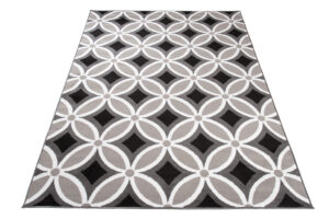 Alfombra Maya Gris Geométrico Mosaico