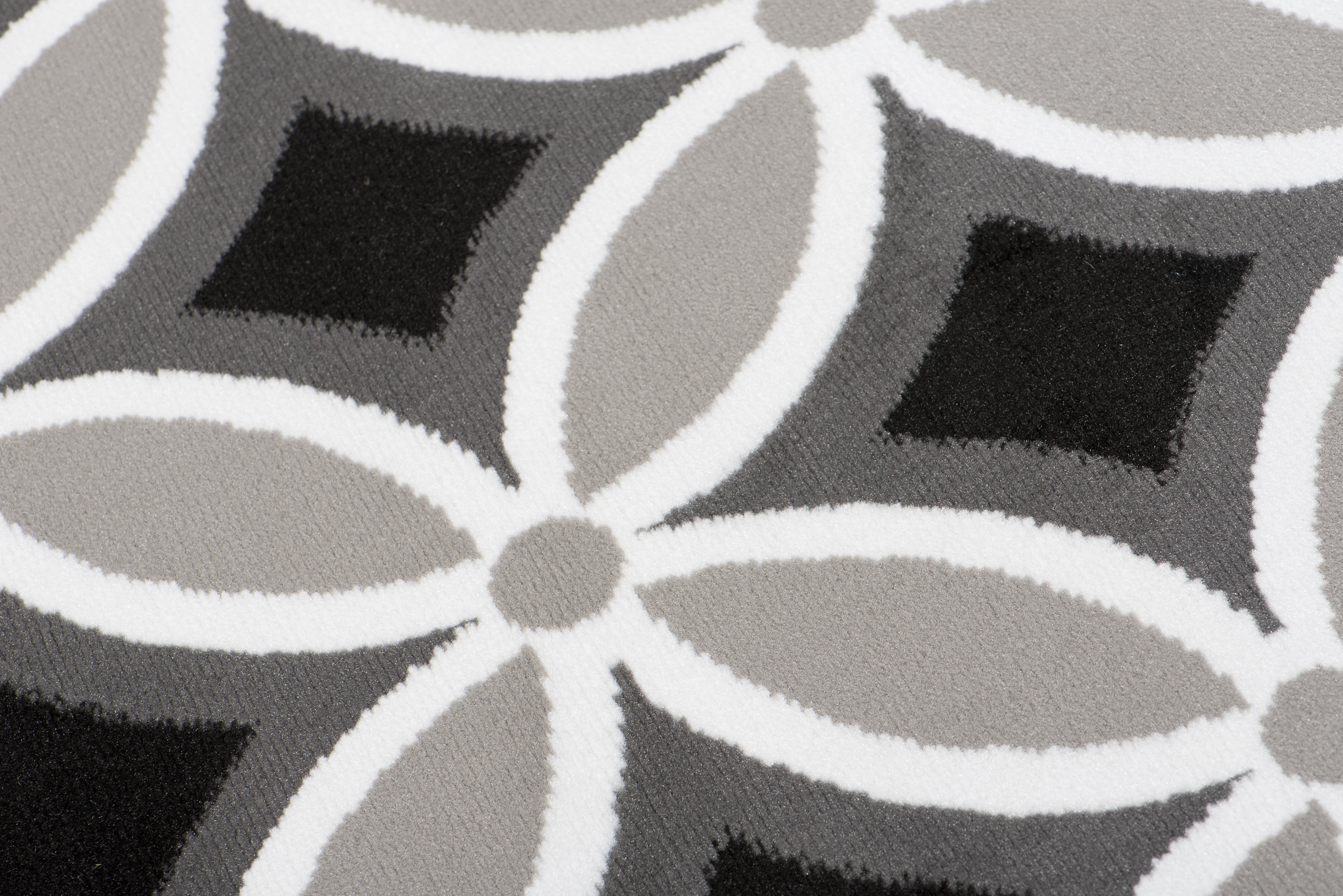 Alfombra Maya Gris Geométrico Mosaico