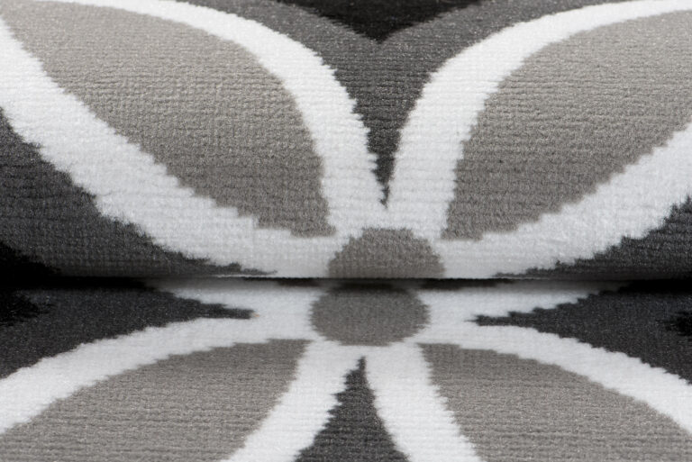 Alfombra Maya Gris Geométrico Mosaico