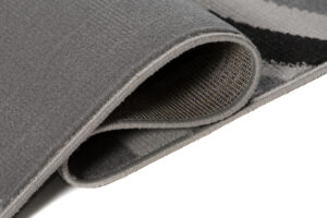 Alfombra Maya Gris Blanco Geométrico Círculos