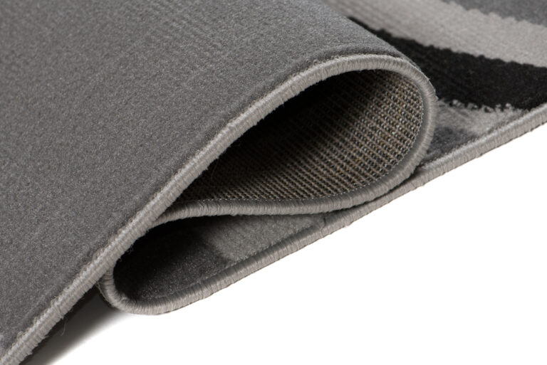 Alfombra Maya Gris Blanco Geométrico Círculos