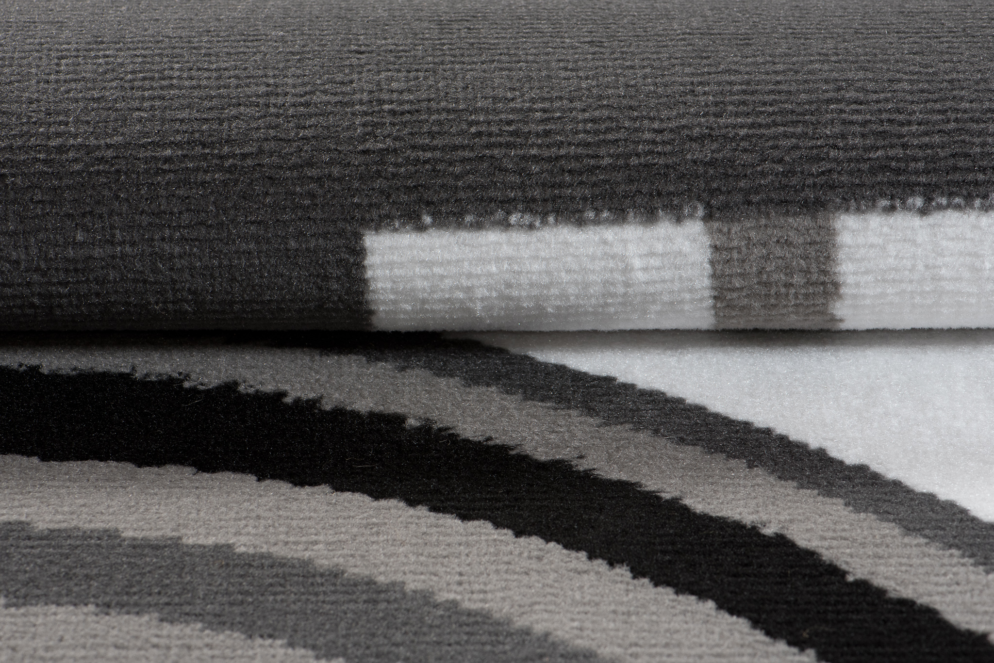 Alfombra Maya Gris Blanco Geométrico Círculos