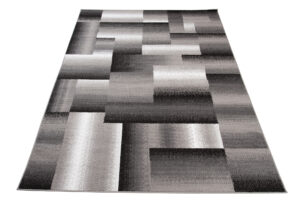 Alfombra Maya Gris Blanco Rectangulos