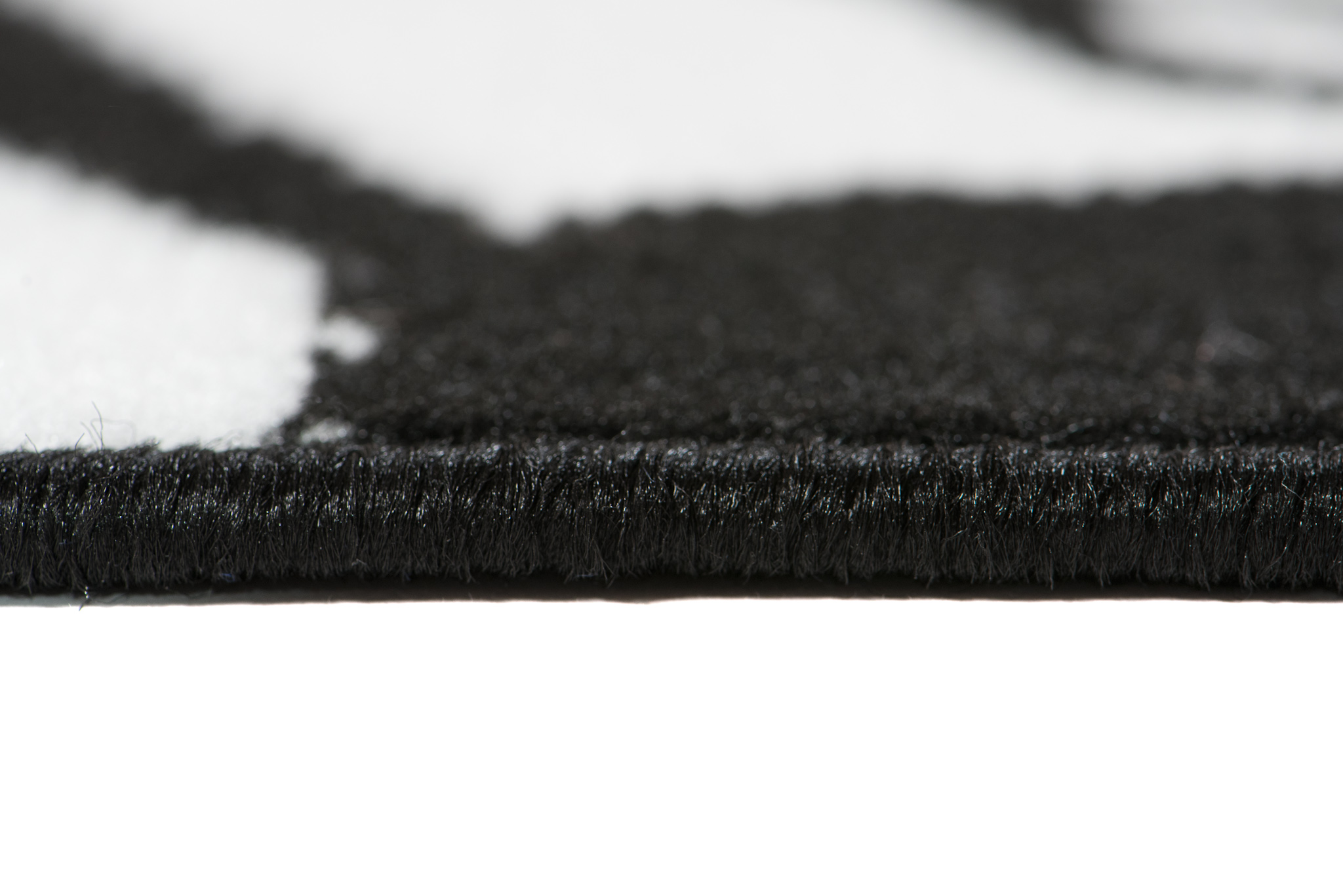 Alfombra Maya Gris Negro Flores