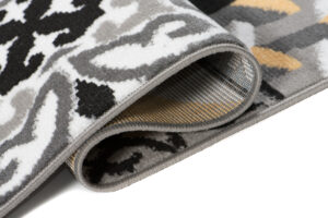 Alfombra Maya Gris Amarillo Cuadrados Mosaico