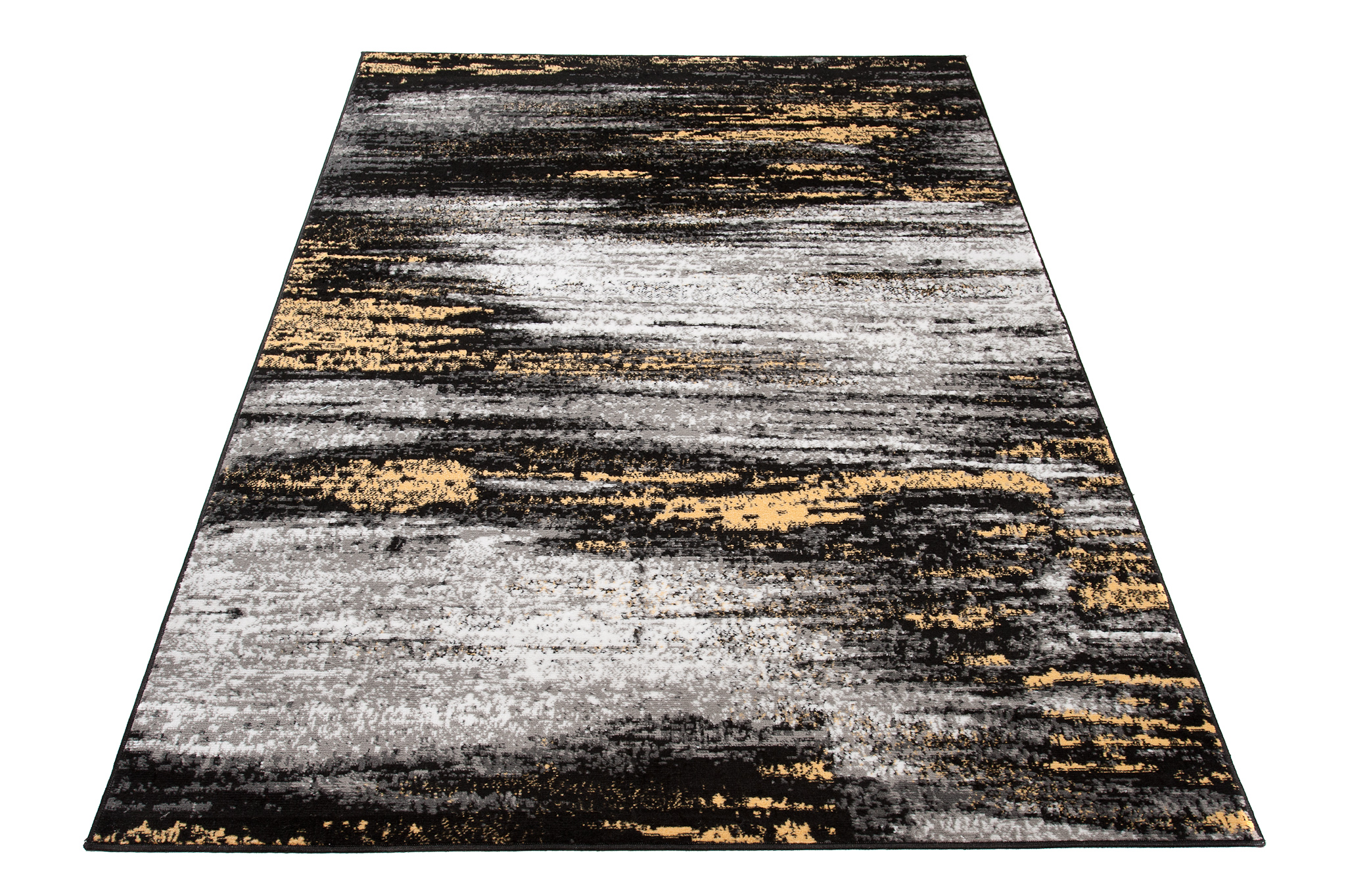 Alfombra Maya Gris Amarillo Abstracto