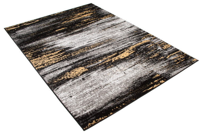 Alfombra Maya Gris Amarillo Abstracto