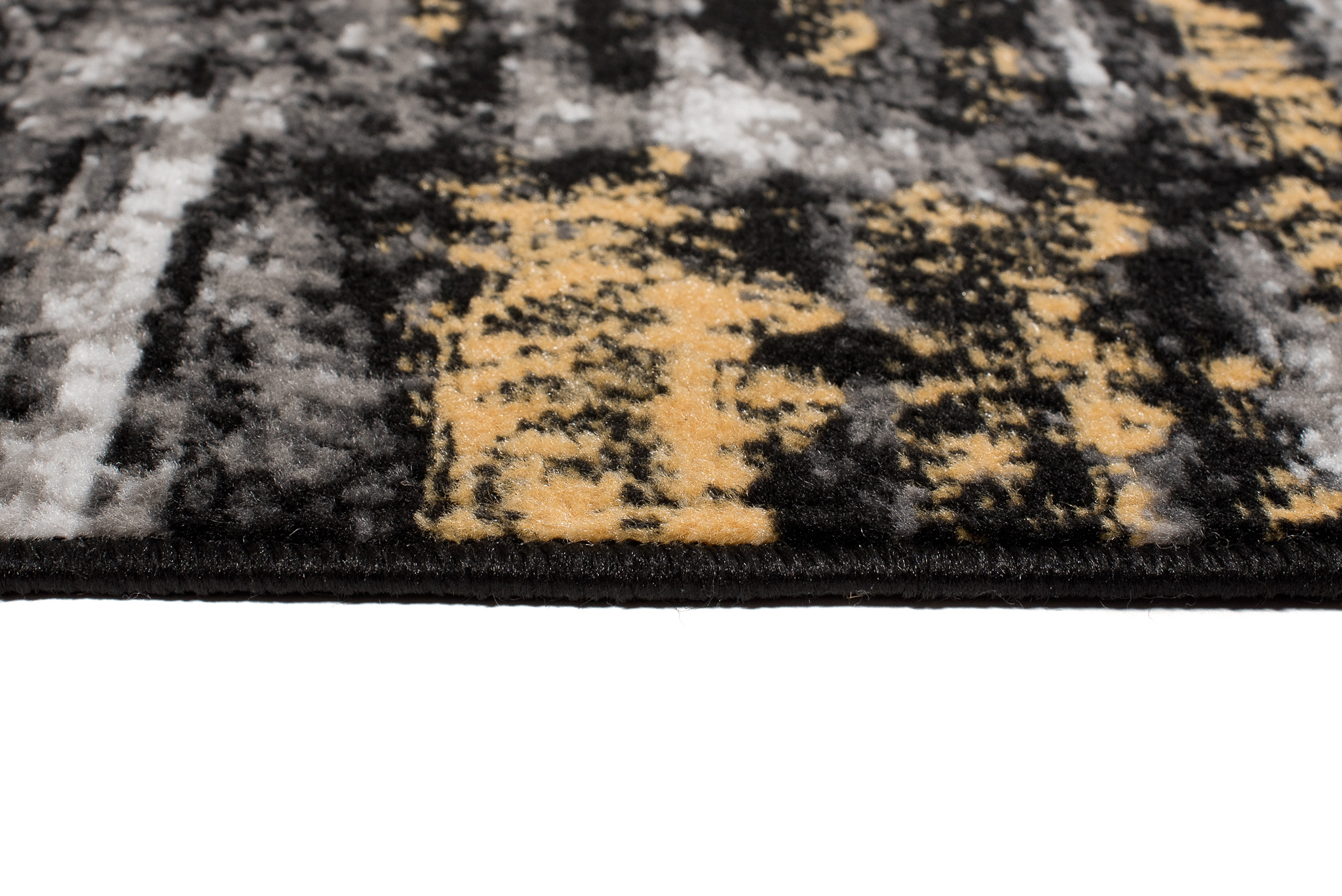 Alfombra Maya Gris Amarillo Abstracto