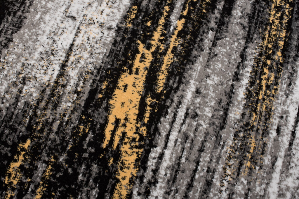 Alfombra Maya Gris Amarillo Abstracto
