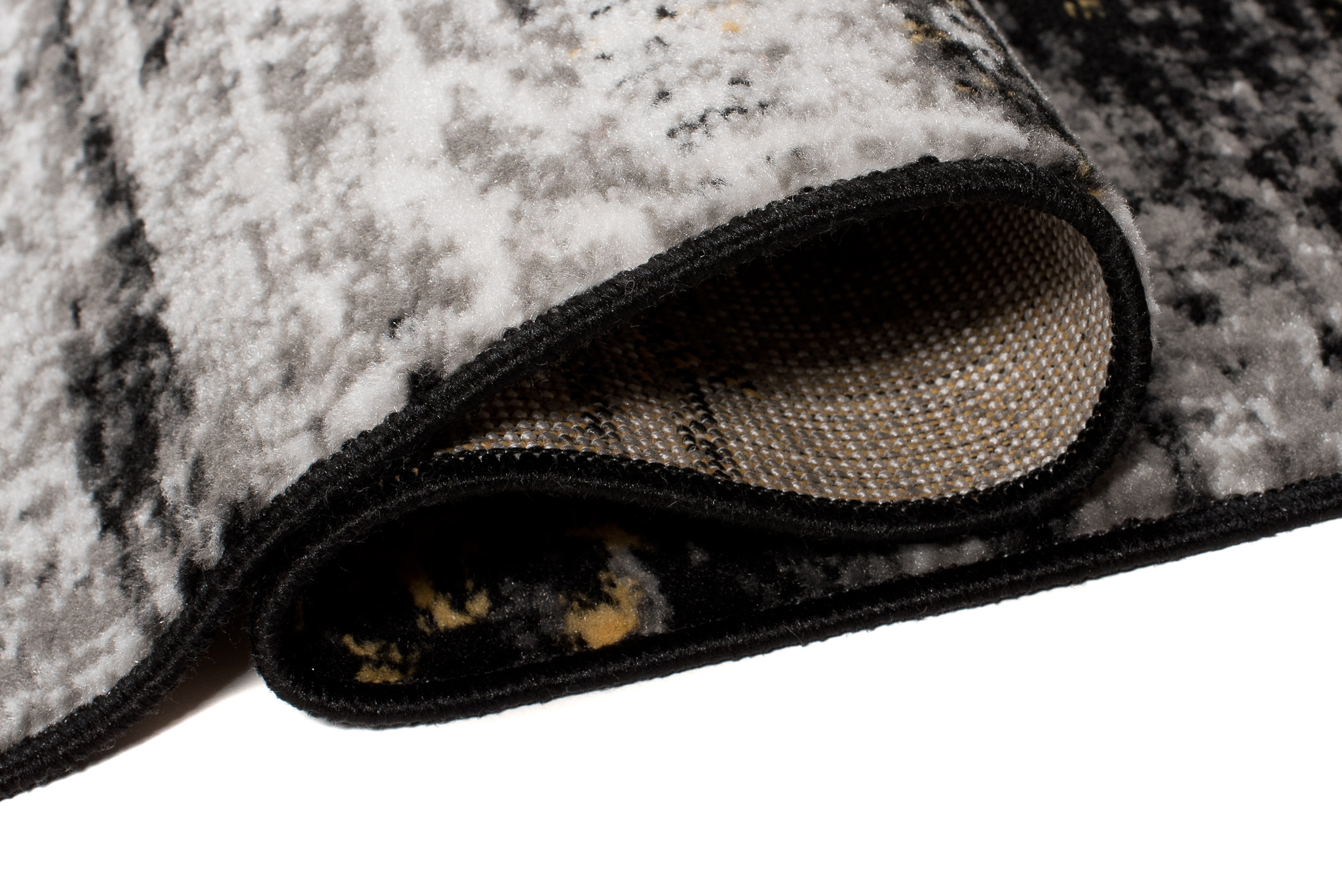 Alfombra Maya Gris Amarillo Abstracto