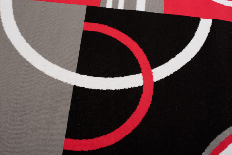 Alfombra Maya Rojo Gris Geométrico