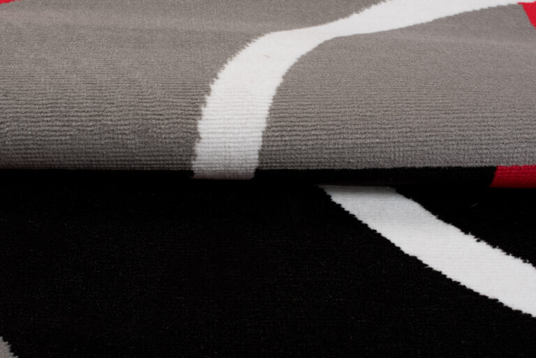 Alfombra Maya Rojo Gris Geométrico