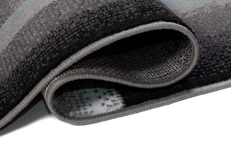 Alfombra Maya Gris Azul Rectángulos