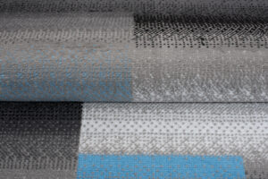 Alfombra Maya Gris Azul Rectángulos