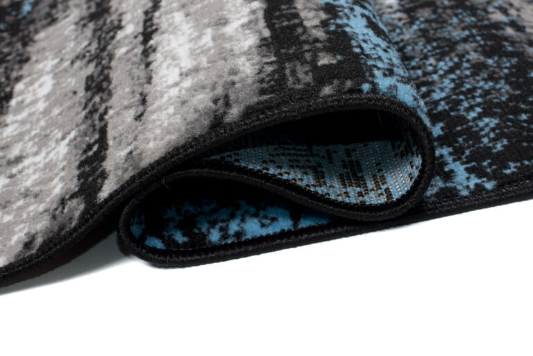 Alfombra Maya Gris Azul Abstracto