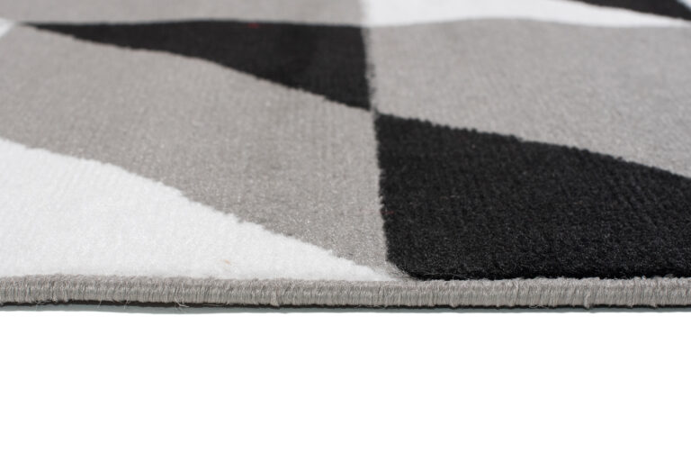 Alfombra Maya Gris Rojo Triángulos