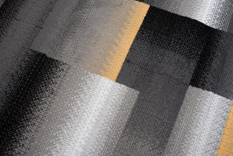 Alfombra Maya Gris Amarillo Rectángulos