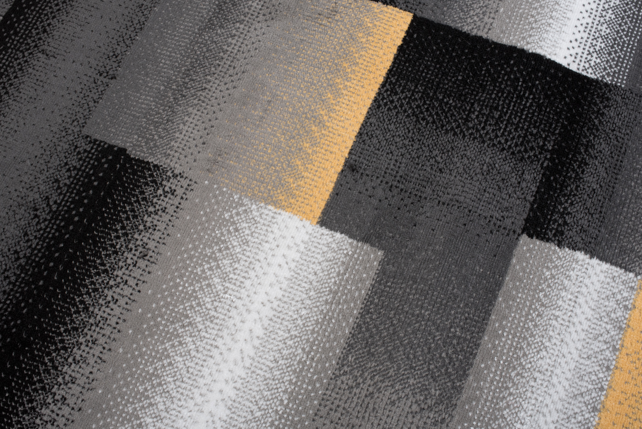 Alfombra Maya Gris Amarillo Rectángulos