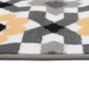 Alfombra Maya Gris Amarillo Floral Mosaico