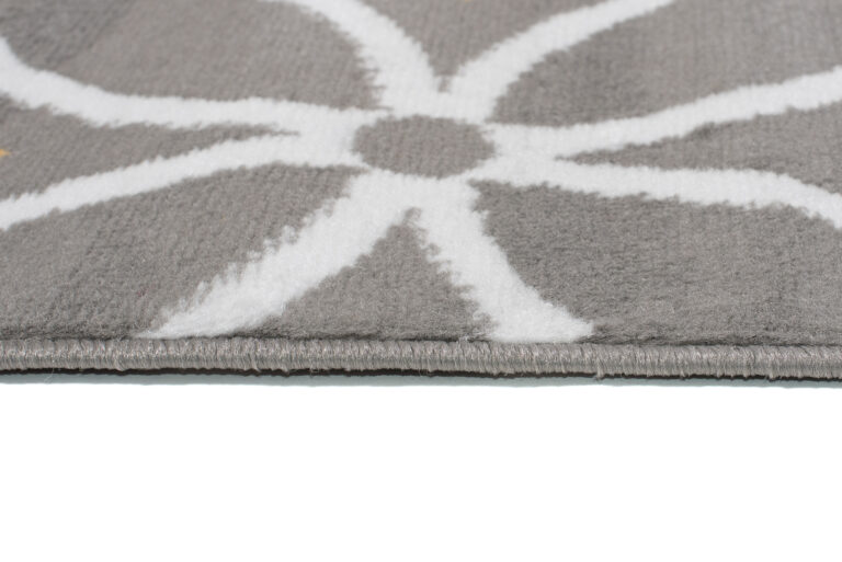 Alfombra Maya Gris Amarillo Geométrico Mosaico