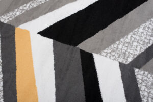 Alfombra Maya Gris Amarillo Geométrico Líneas