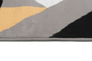 Alfombra Maya Gris Amarillo Triángulos