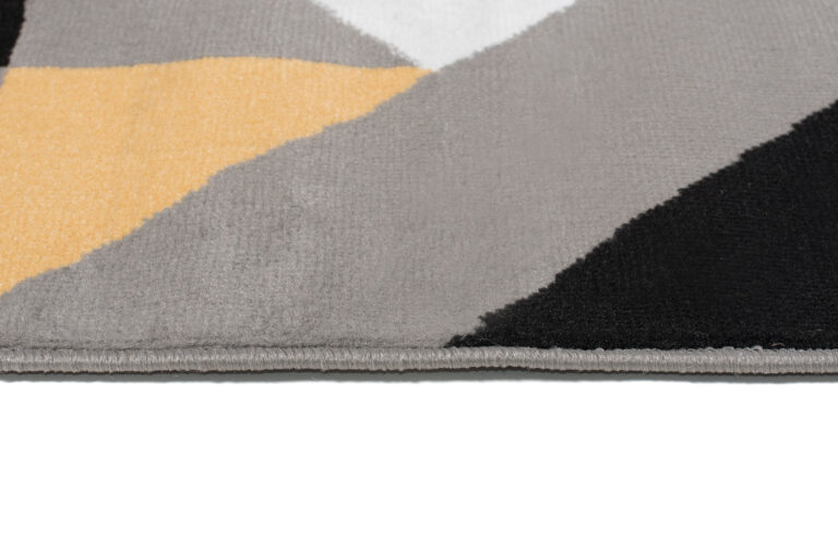 Alfombra Maya Gris Amarillo Triángulos