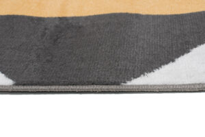 Alfombra Maya Gris Amarillo Trapecios Cuadrados