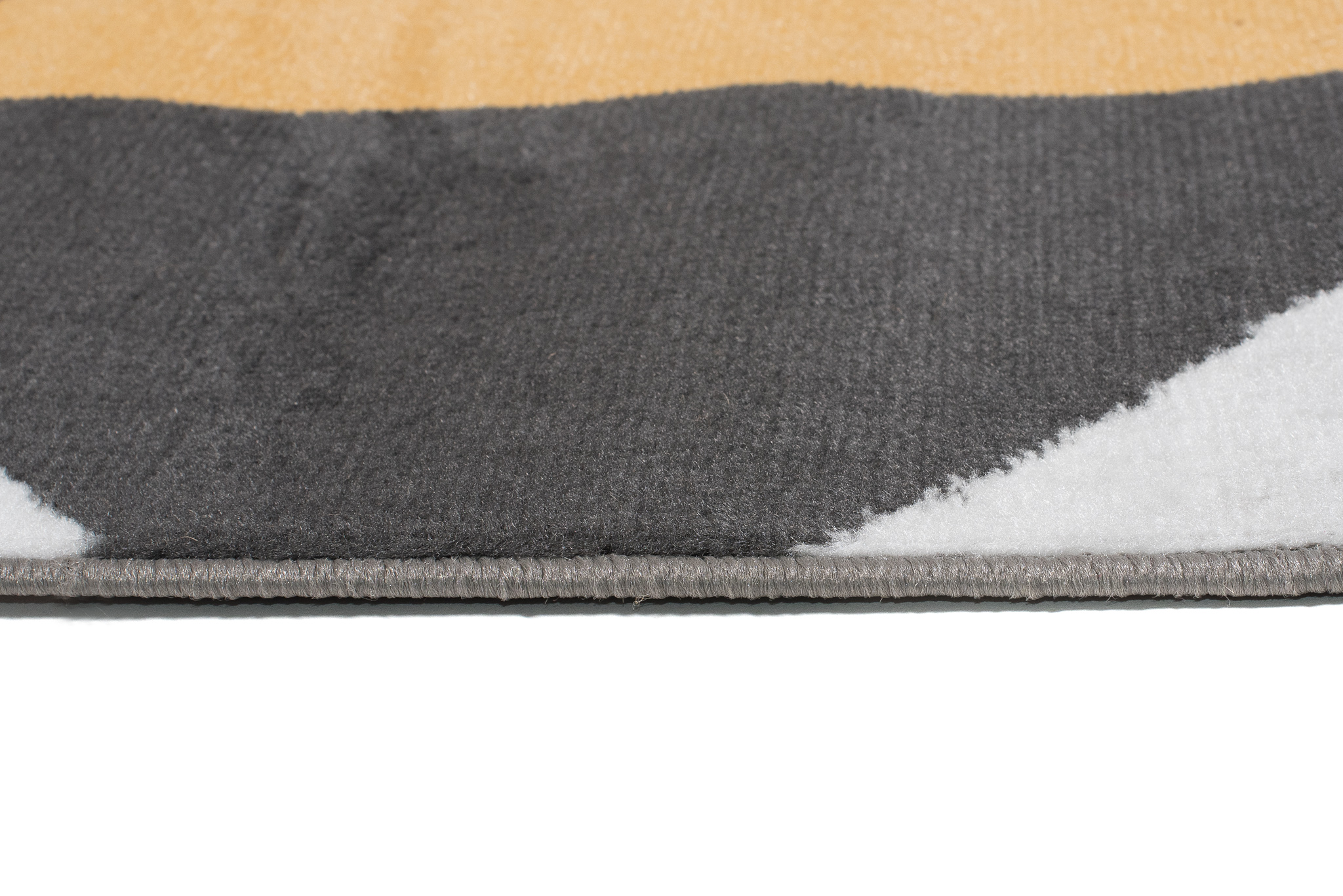 Alfombra Maya Gris Amarillo Trapecios Cuadrados