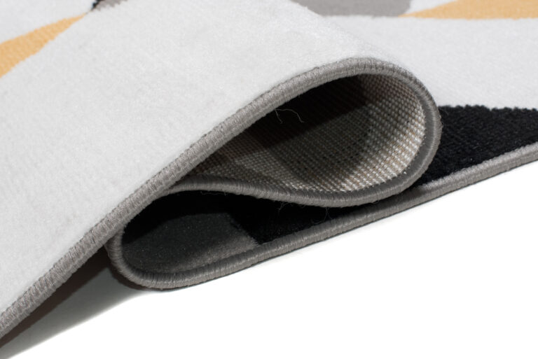 Alfombra Maya Blanco Amarillo Triángulos