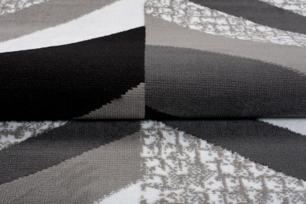 Alfombra Maya Gris Geométrico Líneas