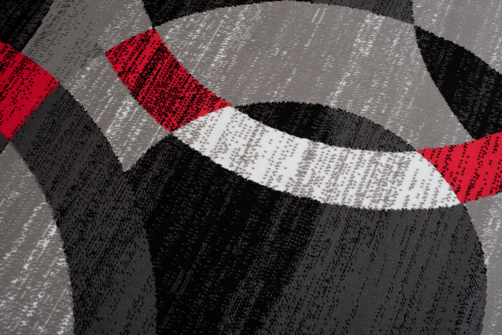 Alfombra Maya Gris Rojo Geométrico