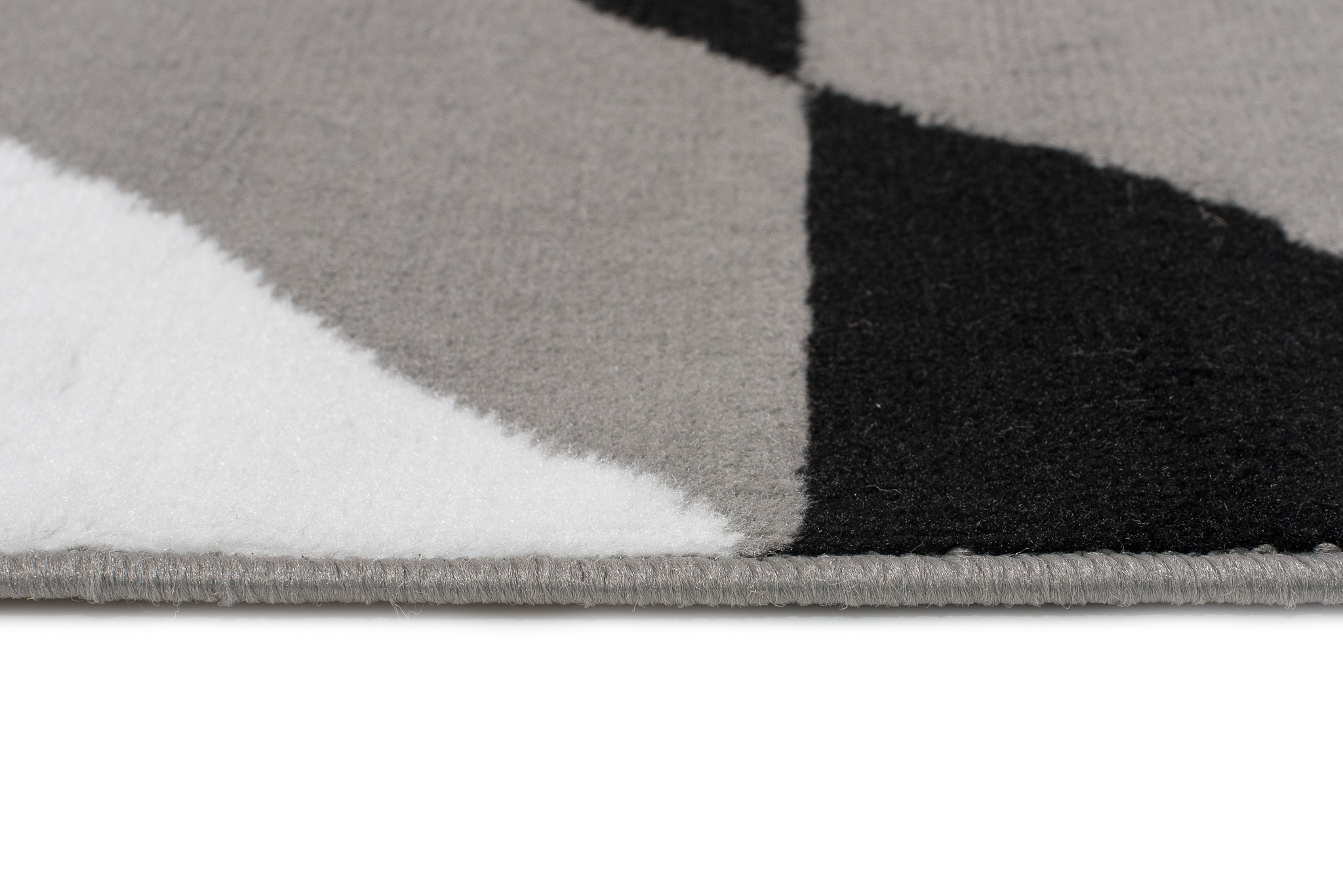 Alfombra Maya Gris Azul Triángulos