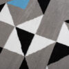 Alfombra Maya Gris Azul Triángulos