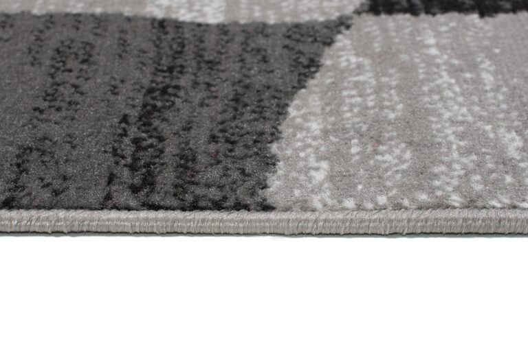 Alfombra Maya Gris Negro Geométrico