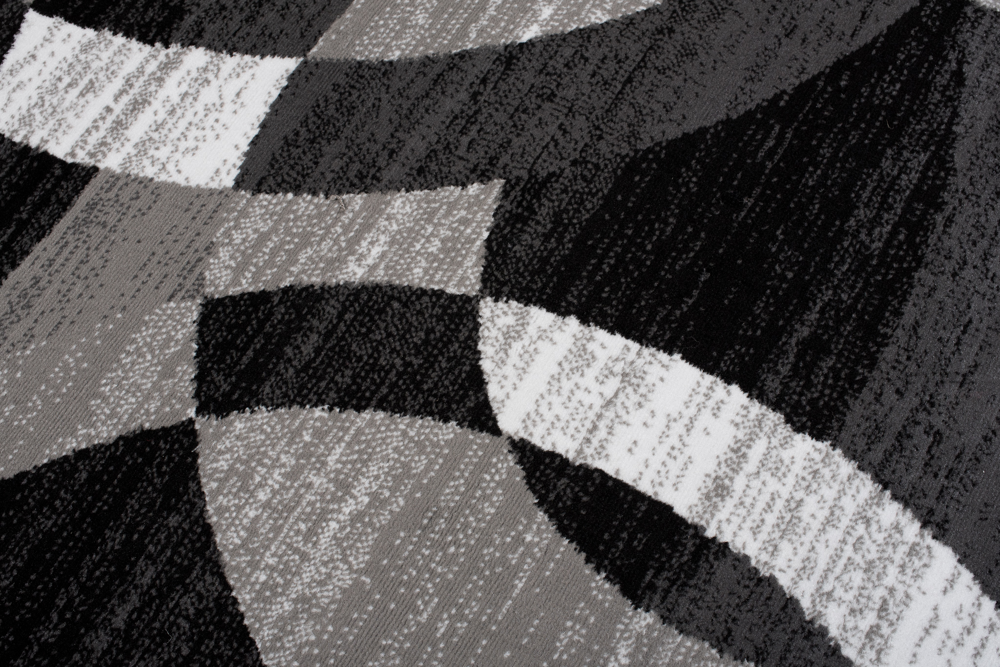 Alfombra Maya Gris Negro Geométrico