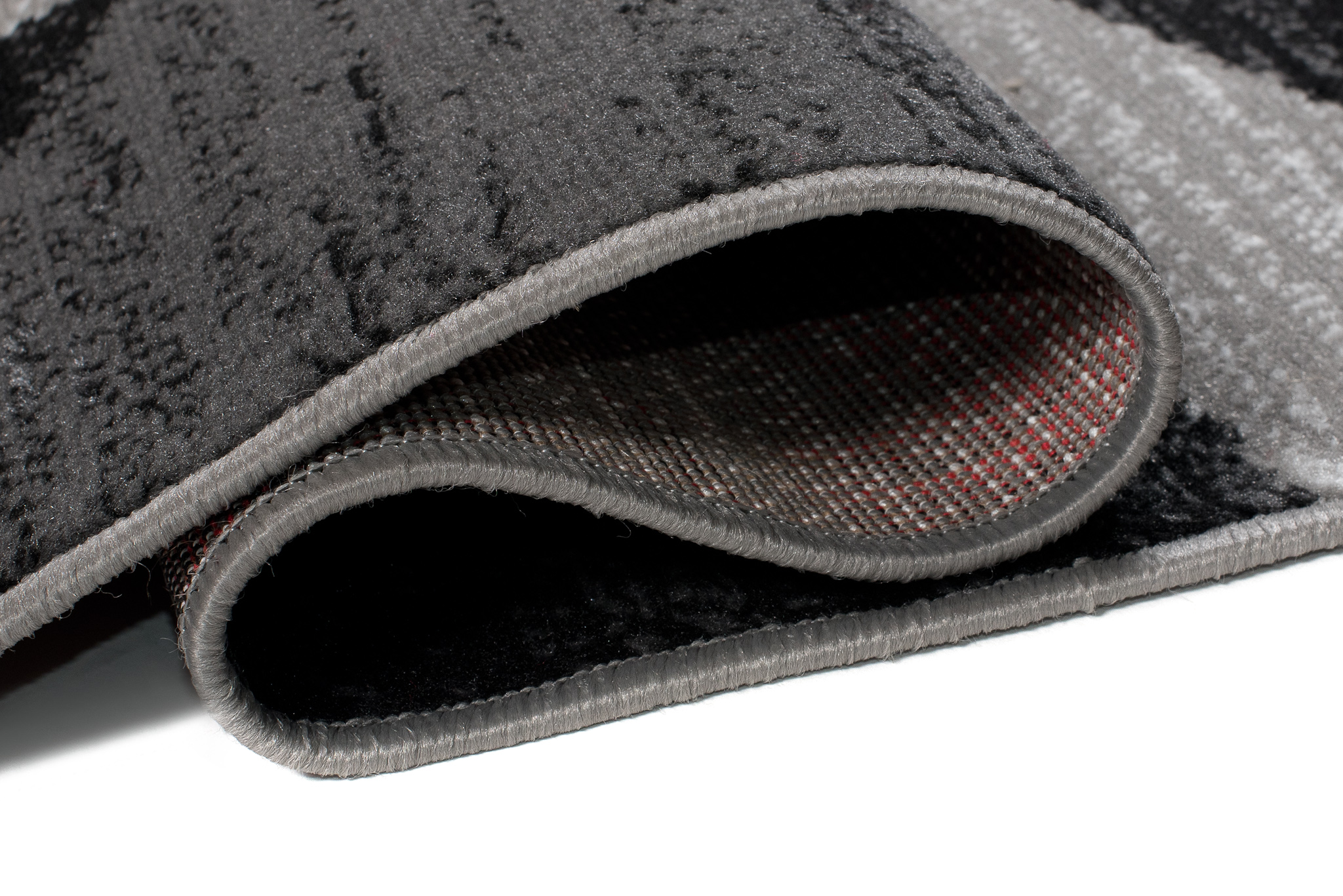 Alfombra Maya Gris Negro Geométrico